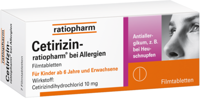 CETIRIZIN-ratiopharm bei Allergien 10 mg Filmtabl.