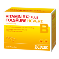 VITAMIN B12 PLUS Folsäure Hevert a 2 ml Ampullen