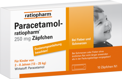 PARACETAMOL-ratiopharm 250 mg Zäpfchen