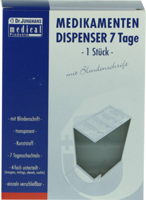 MEDIKAMENTENDISPENSER 7 Tage weiß trans.Blind.