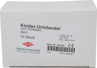 URIN AUFFANGBEUTEL f.Kinder steril 100 ml