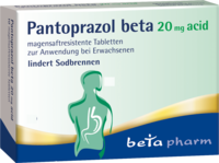 PANTOPRAZOL beta 20 mg acid magensaftres.Tabletten