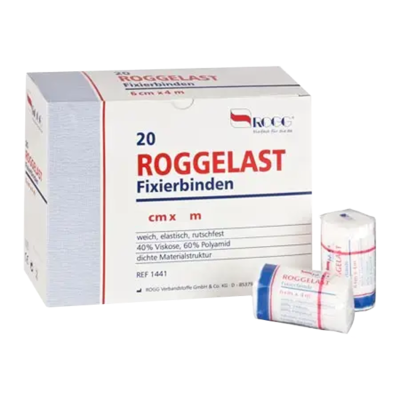 ROGGELAST Fixierbinden 4 cmx4 m o.Cellophan