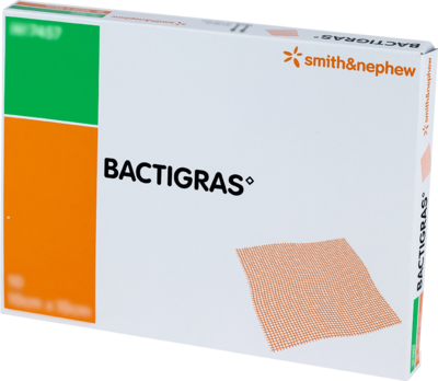 BACTIGRAS antiseptische Paraffingaze 10x10 cm